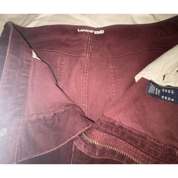 Land’s End Corduroy Bootcut TALL Pants Size 18 TallBurgundy Wine - Picture 4 of 8